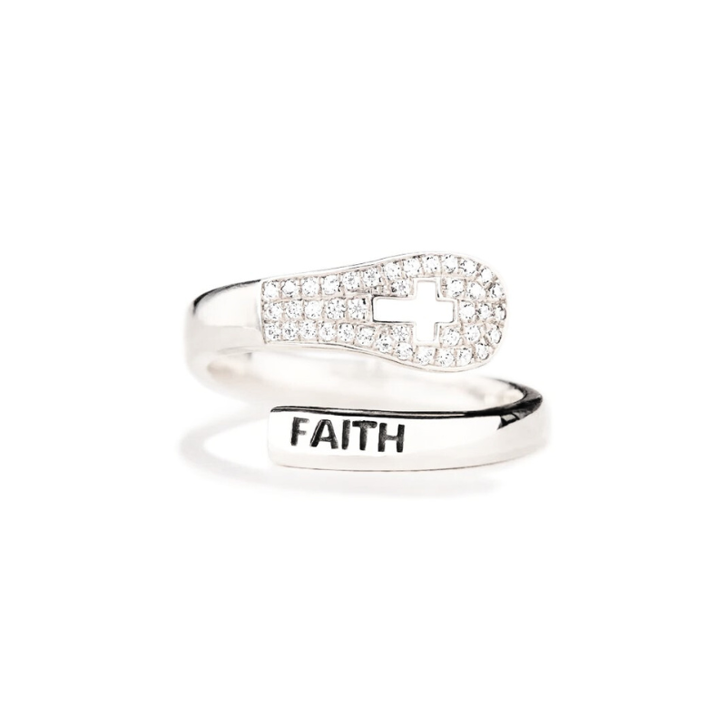 "FAITH" - Inel ajustabil din argint 925